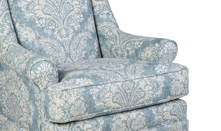 Klaussner Fairview Fabric Accent Chair with Swivel Glider Function - Jennifer Furniture