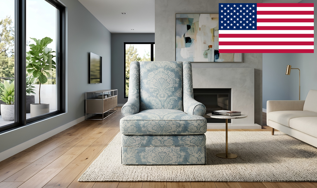 Klaussner Fairview Fabric Accent Chair with Swivel Glider Function - Jennifer Furniture