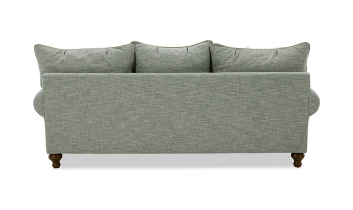 Klaussner Fairview Fabric Roll Arm Sofa with Accent Pillows-Jennifer Furniture