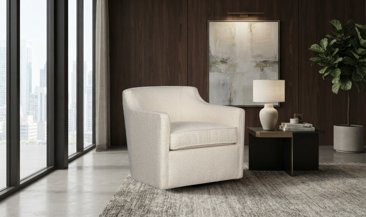 Klaussner Gayle Barrel Swivel Chair-JenniferFurniture