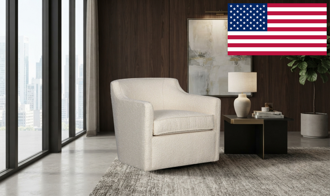 Klaussner Gayle Barrel Swivel Chair-JenniferFurniture