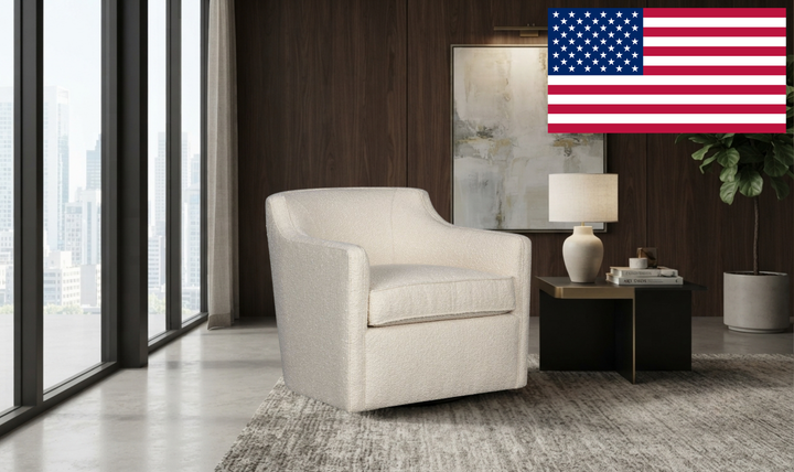 Klaussner Gayle Barrel Swivel Chair-JenniferFurniture