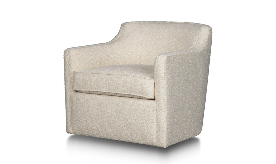 Klaussner Gayle Barrel Swivel Chair-JenniferFurniture