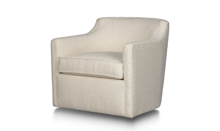 Klaussner Gayle Barrel Swivel Chair-JenniferFurniture