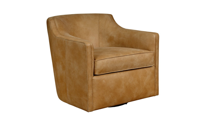 Klaussner Gayle Barrel Swivel Chair-JenniferFurniture