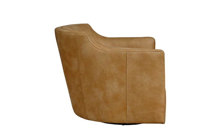 Klaussner Gayle Barrel Swivel Chair-JenniferFurniture