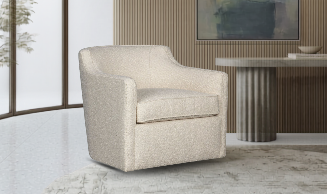 Klaussner Gayle Barrel Swivel Chair-JenniferFurniture