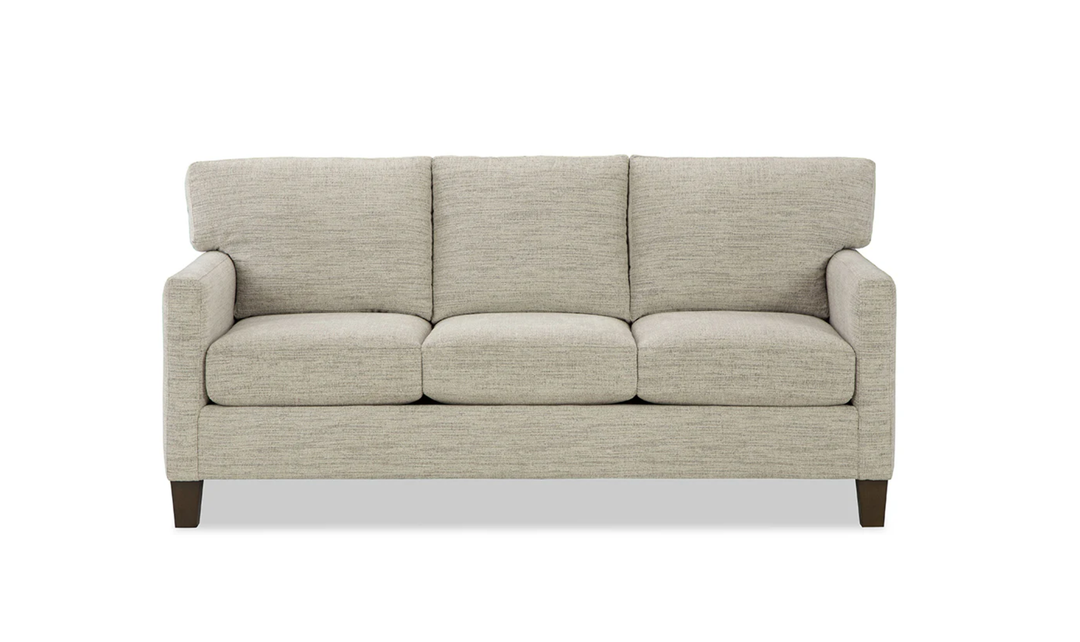 Klaussner Glenmont Fabric Track Arm Sofa with Accent Pillows-Jennifer Furniture
