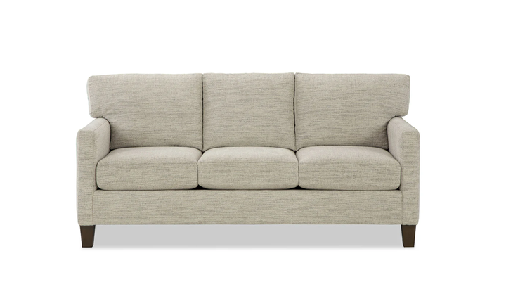 Klaussner Glenmont Fabric Track Arm Sofa with Accent Pillows-Jennifer Furniture