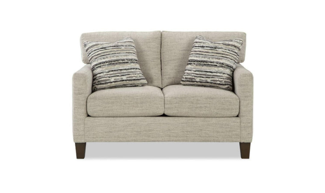 Klaussner Glenmont Fabric Track Arm Sofa with Accent Pillows-Jennifer Furniture