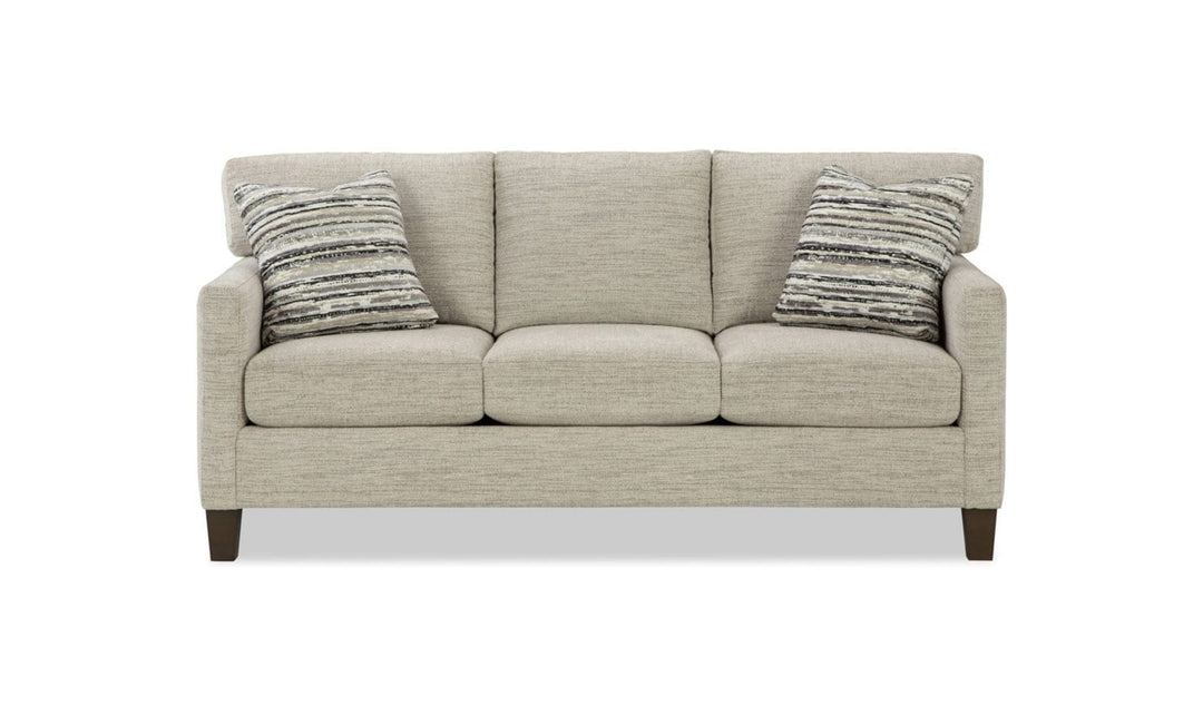 Klaussner Glenmont Fabric Track Arm Sofa with Accent Pillows-Jennifer Furniture