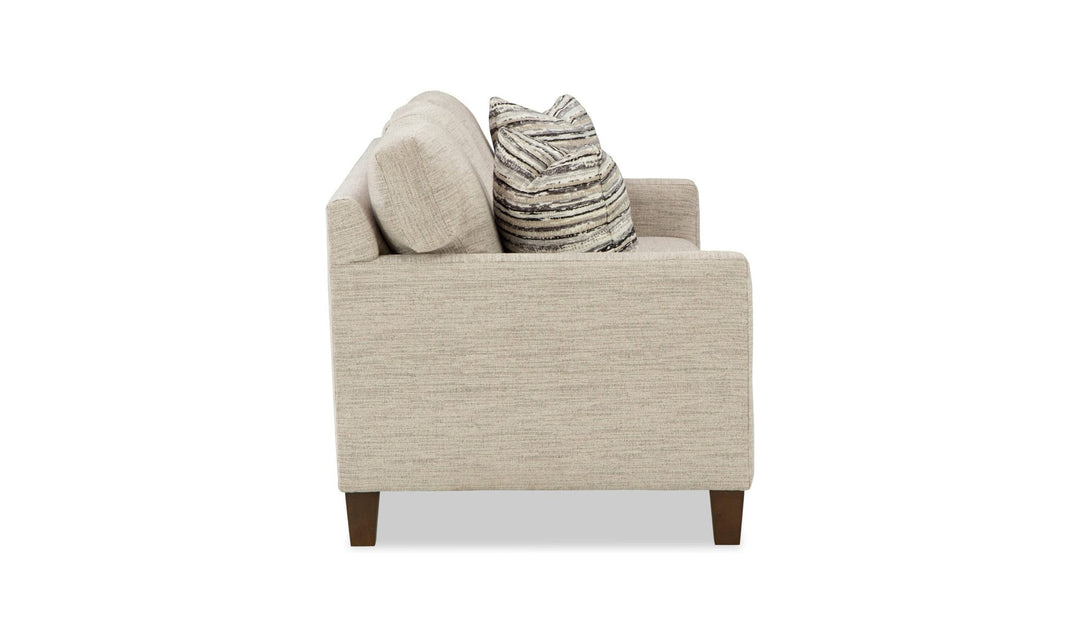 Klaussner Glenmont Fabric Track Arm Sofa with Accent Pillows-Jennifer Furniture