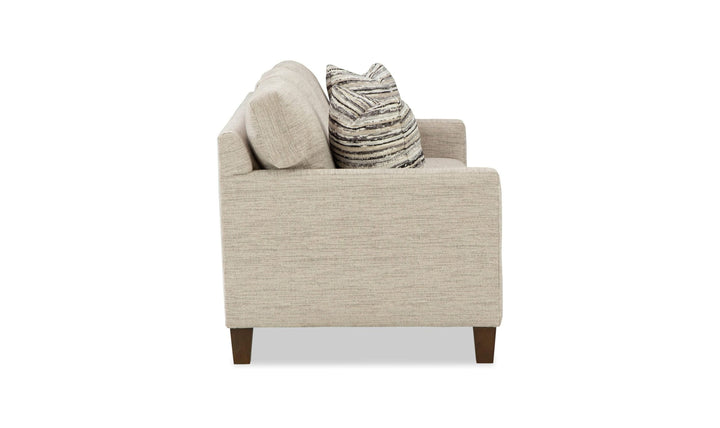 Klaussner Glenmont Fabric Track Arm Sofa with Accent Pillows-Jennifer Furniture