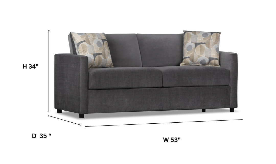Klaussner Godwin Fabric Loveseat with Track Arms-Jennifer Furniture