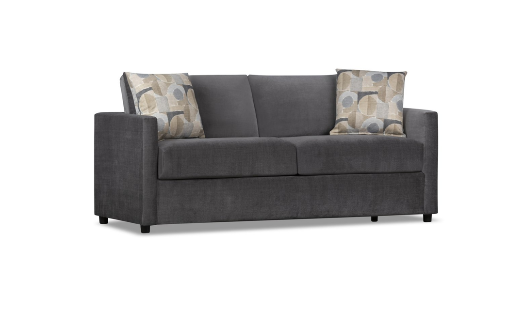 Klaussner Godwin Fabric Loveseat with Track Arms-Jennifer Furniture