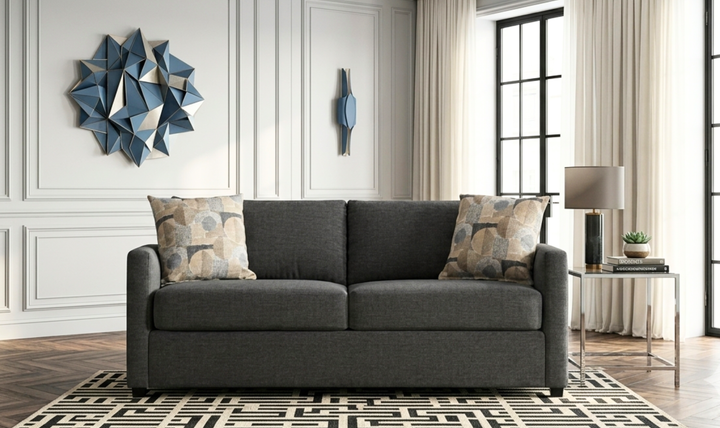 Klaussner Godwin Fabric Loveseat with Track Arms-Jennifer Furniture
