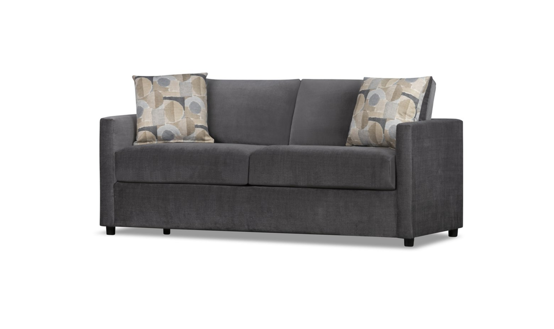 Klaussner Godwin Fabric Loveseat with Track Arms-Jennifer Furniture