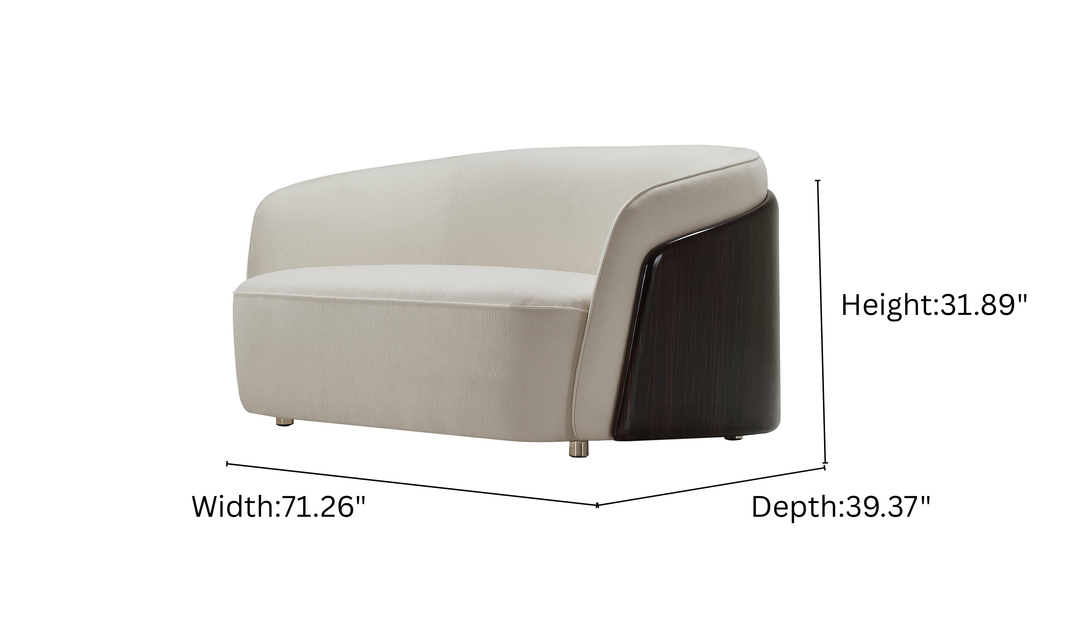 Klaussner Golden macassar veneer in Gloss black paint 2 seater sofa-jennifer Furniture