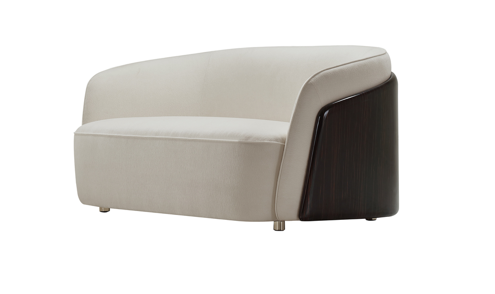 Klaussner Golden macassar veneer in Gloss black paint 2 seater sofa-jennifer Furniture