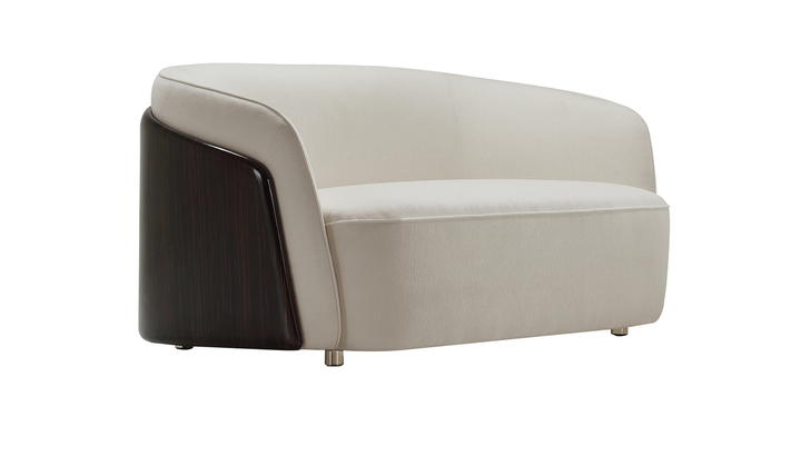 Klaussner Golden macassar veneer in Gloss black paint 2 seater sofa-jennifer Furniture