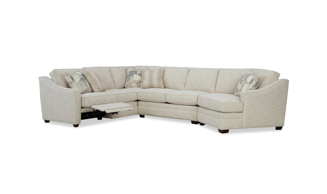Klaussner Hartwell Fabric Sectional Sofa With Power Reclining - Jennifer furniture