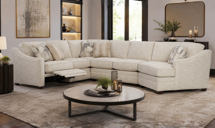 Klaussner Hartwell Fabric Sectional Sofa With Power Reclining - Jennifer furniture