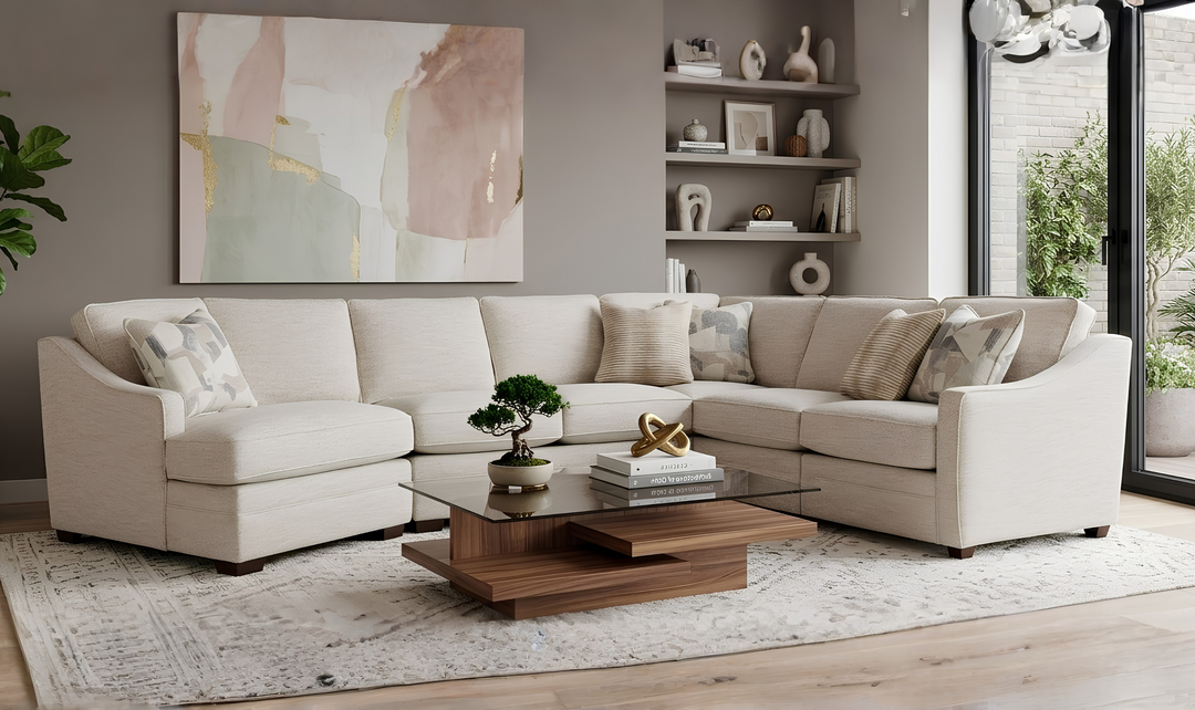 Klaussner Hartwell Fabric Sectional Sofa With Power Reclining