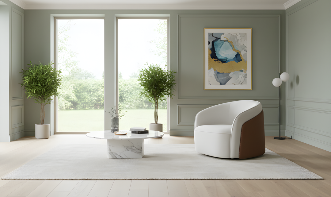 Klaussner Imperio Classe Off-White Upholstered Lounge Chair-Jennifer Furniture