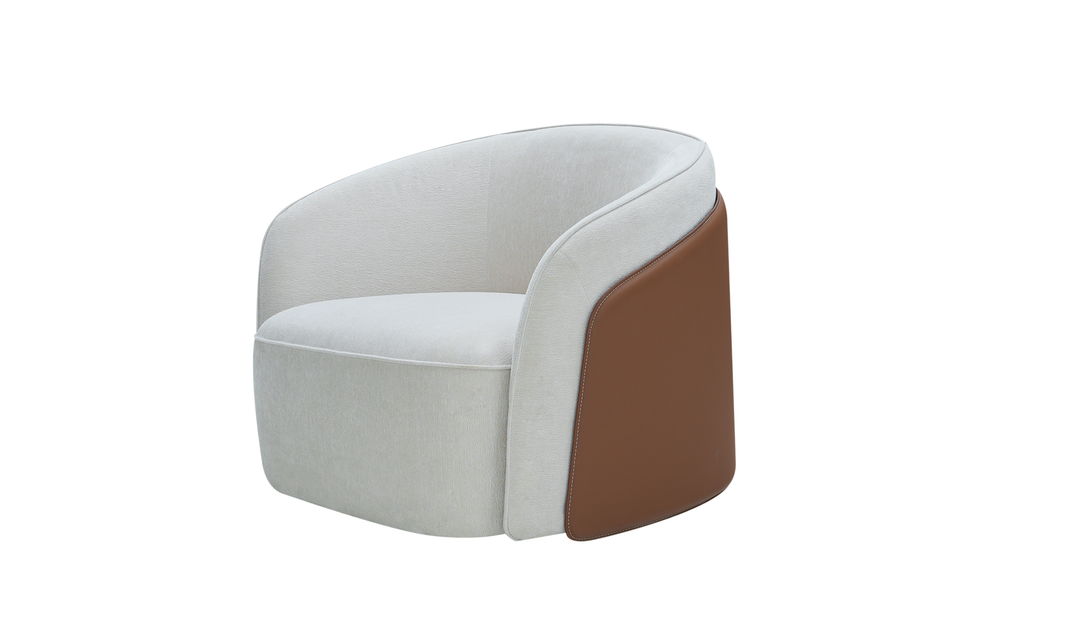 Klaussner Imperio Classe Off-White Upholstered Lounge Chair-Jennifer Furniture
