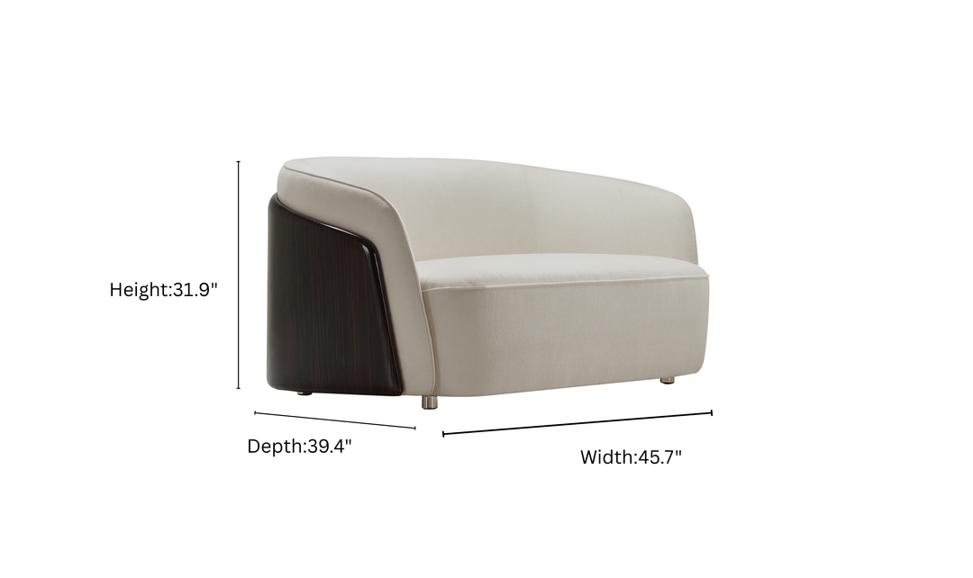 Klaussner Imperio Off-White Upholstered Lounge Chair