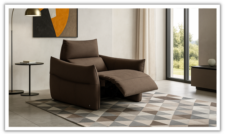 Klaussner Italia Lumera Power Recliner Chair with Adjustable Headrest-jennifer furniture