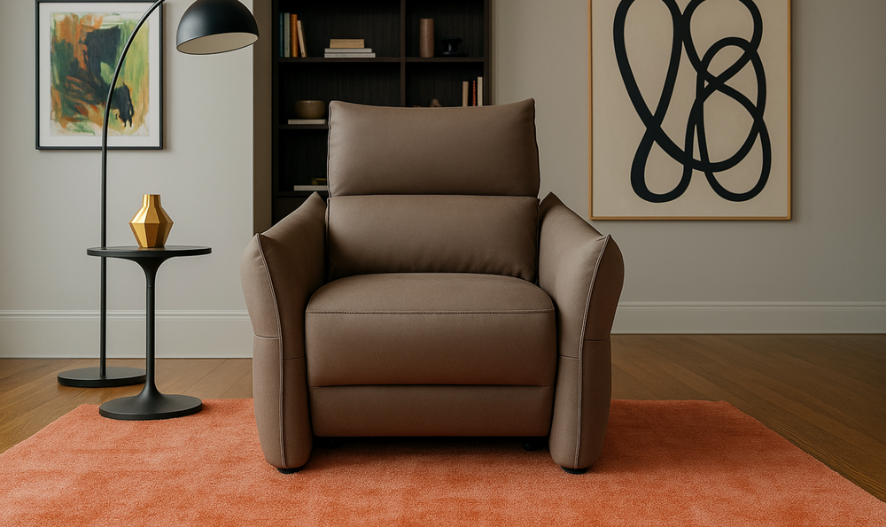 Klaussner Italia Lumera Power Recliner Chair with Adjustable Headrest-jennifer furniture