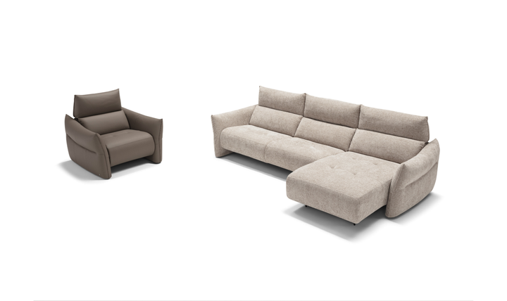 Klaussner Italia Lumera Power Recliner Chair with Adjustable Headrest