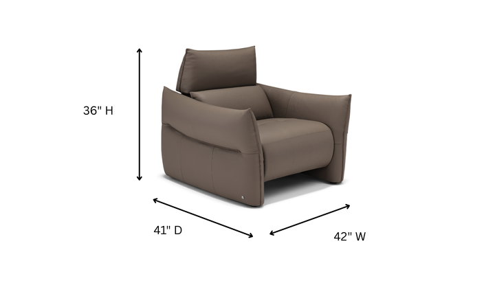 Klaussner Italia Lumera Power Recliner Chair with Adjustable Headrest-jennifer furniture