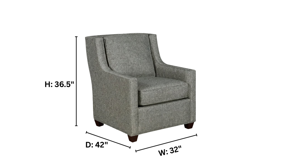 Klaussner James Accent Chair Without Nails-Jenniferfurniture