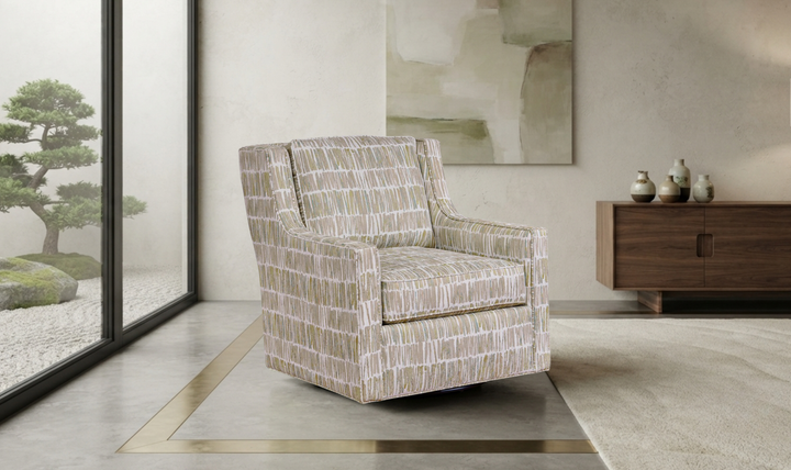 Klaussner James Upholstery Swivel Chair Without Nails-Jennifer Furniture