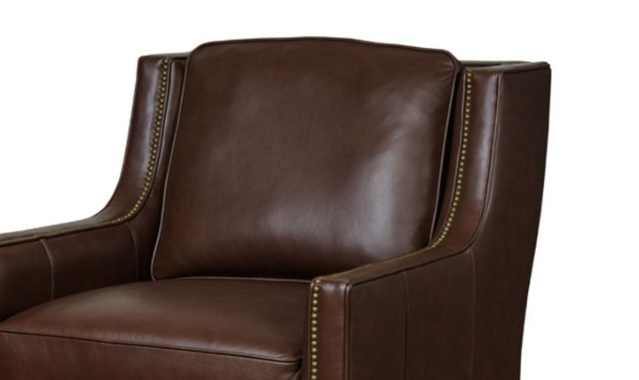 Klaussner James Upholstery Swivel Chair With Nails