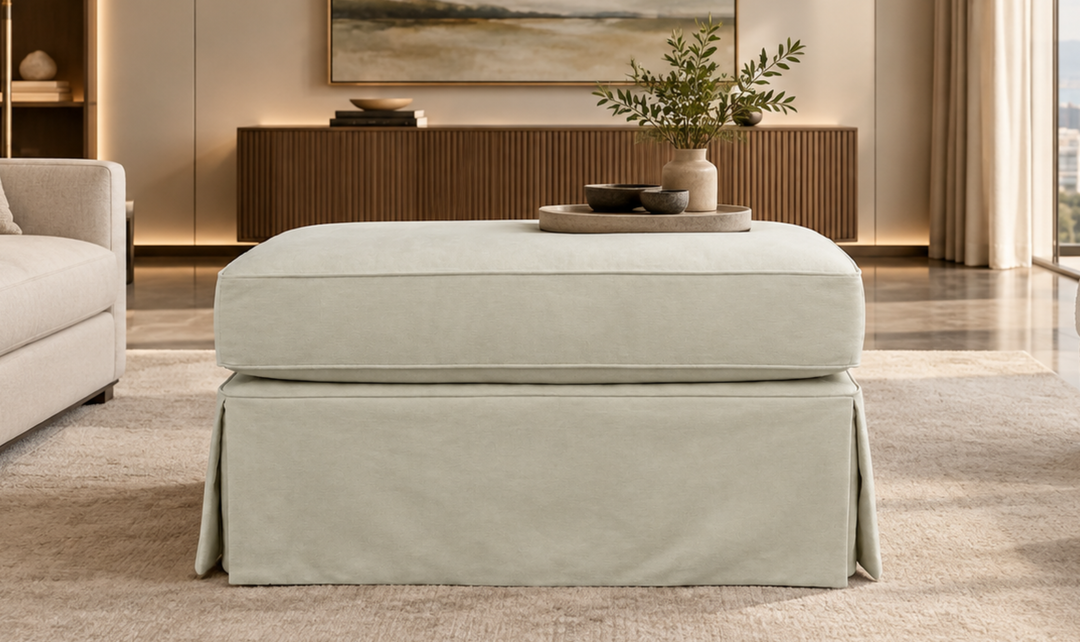 Klaussner Jenny Upholstery Slipcover Ottoman-Jennifer Furniture
