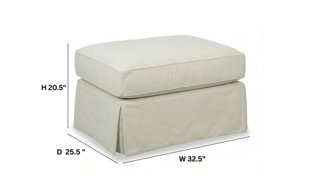 Klaussner Jenny Upholstery Slipcover Ottoman