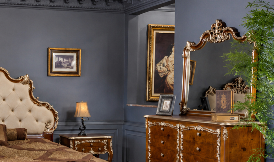 Klaussner Juliet Traditional Luxury Bedroom Mirror with Ornate Wood Frame - jennifer furniture