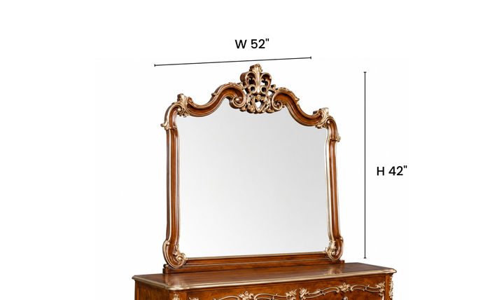 Klaussner Juliet Traditional Luxury Bedroom Mirror with Ornate Wood Frame - jennifer furniture