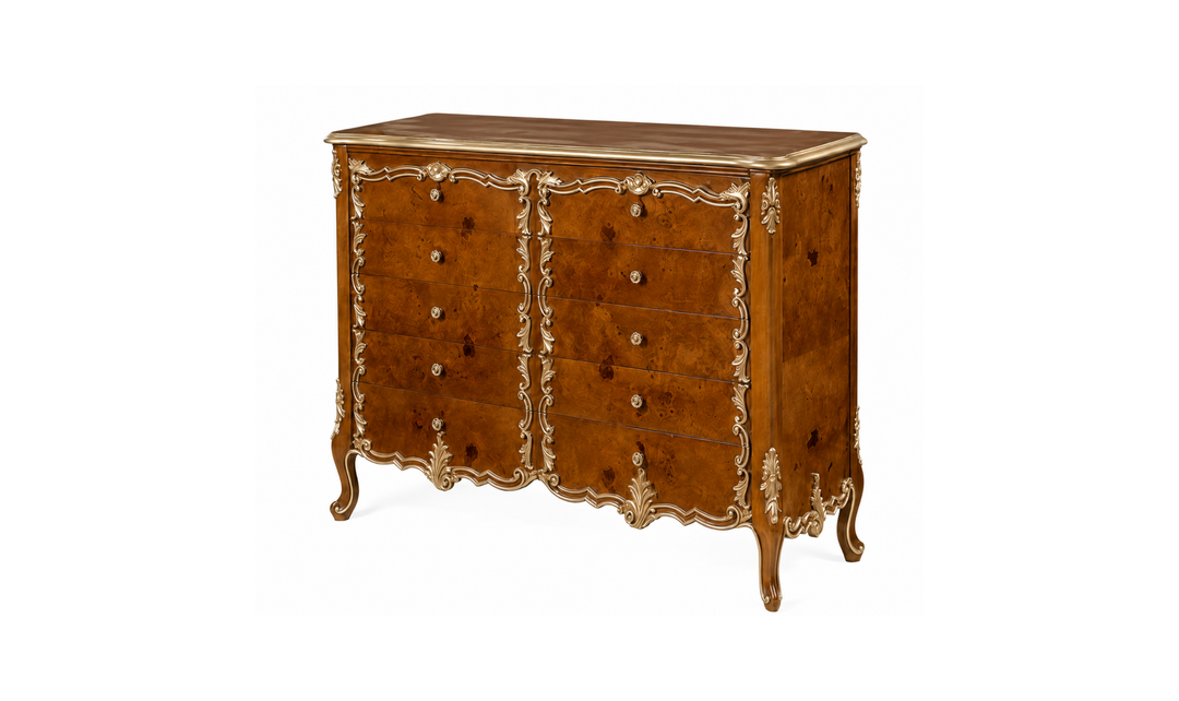 Klaussner Juliet Traditional Luxury Wood Dresser with Ornate Carved Details-jennifer furniture
