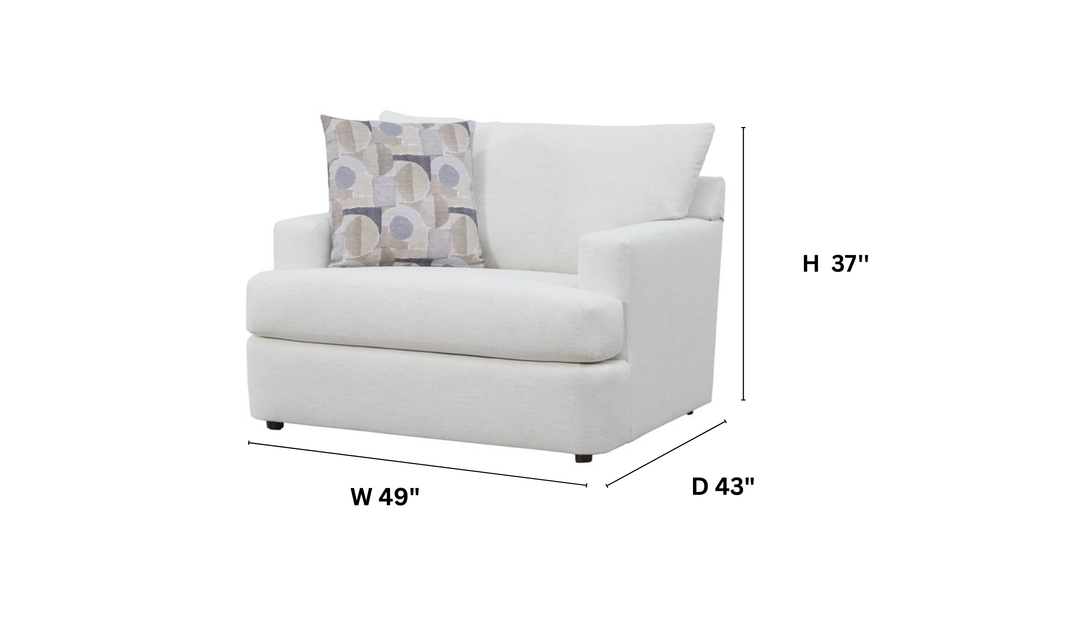 Klaussner Oliver Chair and a Half-Junnifer Furniture