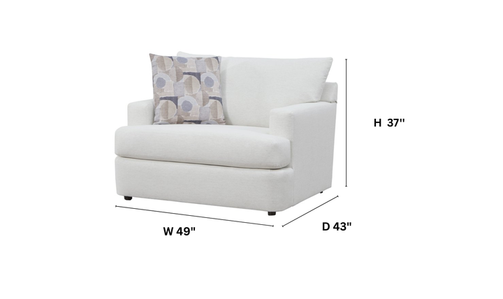 Klaussner Oliver Chair and a Half-Junnifer Furniture