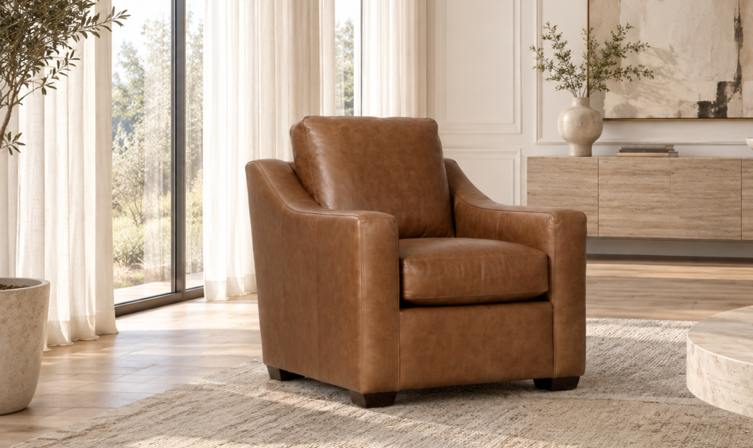 Klaussner Karson Accent Chair With Slope Arms-Jennifer Furniture