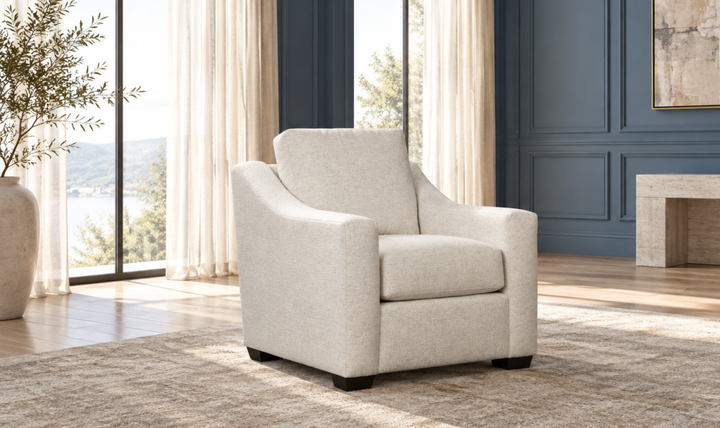 Klaussner Karson Accent Chair With Slope Arms-Jennifer Furniture