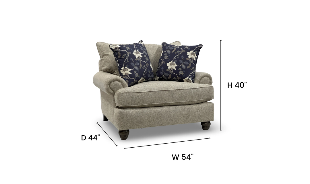 Klaussner Kensington Fabric Transitional Living Room Set - Jennifer Furniture