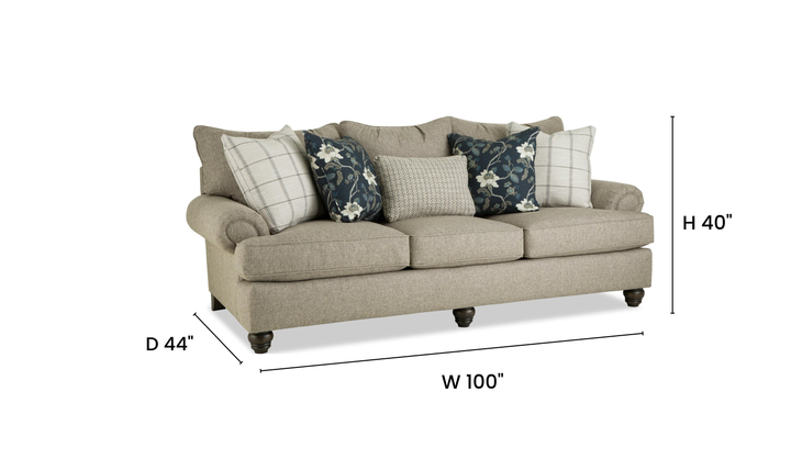 Klaussner Kensington Fabric Transitional Living Room Set - Jennifer Furniture