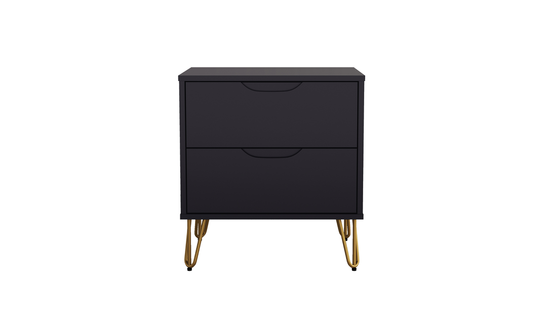 Manhattan Comfort Avira Wooden Nightstand With Two-Drawer