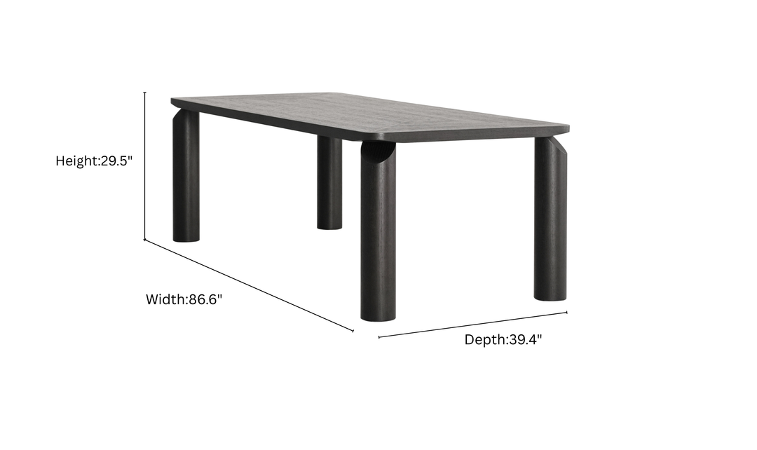 Klaussner LINEA Dining Table in Smoke Black-Jennifer Furniture